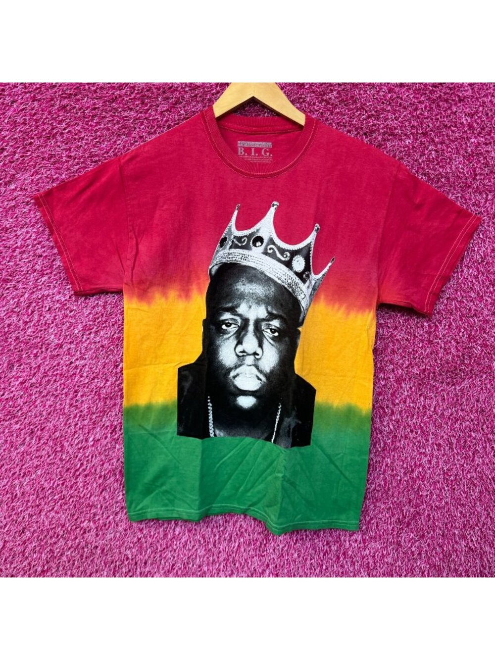 The Notorious BIG King of New York Rap Tricolor Dip-Dye M